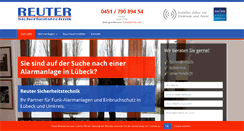 Desktop Screenshot of alarmanlagen-luebeck.de